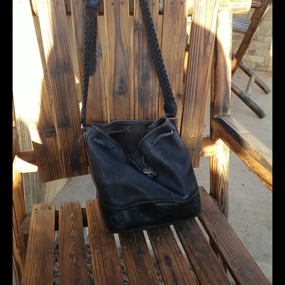 Brighton Hobo/Bucket Bag Black